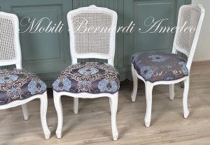 SE09 SL3 White Parisian Chair Damask Fabric In Seat 03